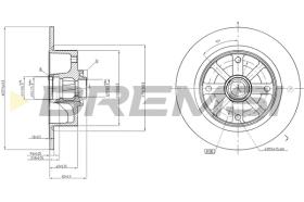 BREMS CD6043S - DISCHI FRENO - BRAKE DISCS