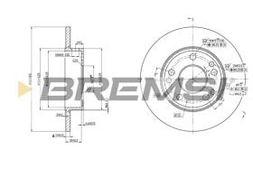 BREMS CD6053S - DISCHI FRENO - BRAKE DISCS