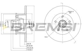 BREMS CD6057S - DISCHI FRENO - BRAKE DISCS