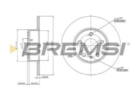 BREMS CD6067S - DISCHI FRENO - BRAKE DISCS