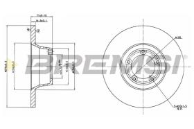 BREMS CD6084S - DISCHI FRENO - BRAKE DISCS