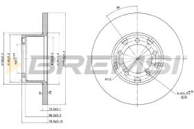 BREMS CD6095S - DISCHI FRENO - BRAKE DISCS