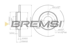 BREMS CD6103S - DISCHI FRENO - BRAKE DISCS