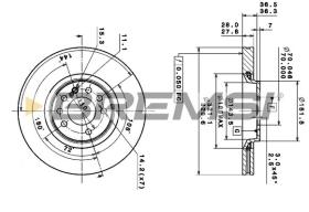 BREMS CD6104S - DISCHI FRENO - BRAKE DISCS