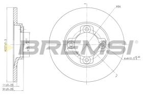 BREMS CD6113S - DISCHI FRENO - BRAKE DISCS