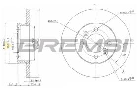 BREMS CD6123S - DISCHI FRENO - BRAKE DISCS