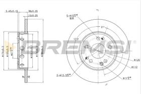 BREMS CD6124S - DISCHI FRENO - BRAKE DISCS