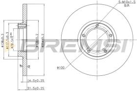 BREMS CD6138S - DISCHI FRENO - BRAKE DISCS