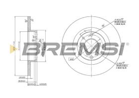 BREMS CD6141S - DISCHI FRENO - BRAKE DISCS