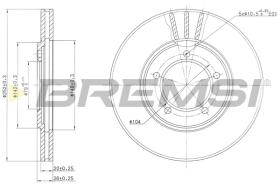 BREMS CD6147V - DISCHI FRENO - BRAKE DISCS