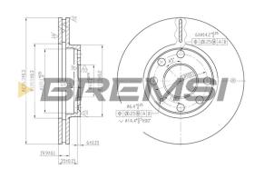 BREMS CD6151V - DISCHI FRENO - BRAKE DISCS