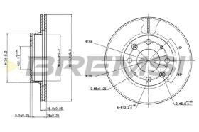 BREMS CD6152V - DISCHI FRENO - BRAKE DISCS