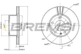 BREMS CD6166V - DISCHI FRENO - BRAKE DISCS