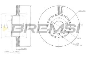 BREMS CD6217V - DISCHI FRENO - BRAKE DISCS