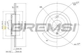 BREMS CD6229S - DISCHI FRENO - BRAKE DISCS