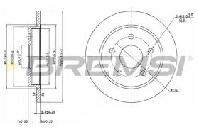 BREMS CD6232S - DISCHI FRENO - BRAKE DISCS