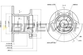 BREMS CD6254S - DISCHI FRENO - BRAKE DISCS