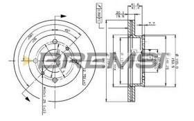 BREMS CD6259V - DISCHI FRENO - BRAKE DISCS