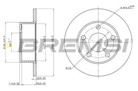 BREMS CD6265S - DISCHI FRENO - BRAKE DISCS