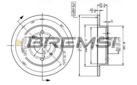 BREMS CD6267S - DISCHI FRENO - BRAKE DISCS