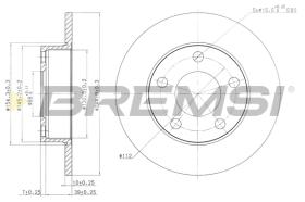 BREMS CD6323S - DISCHI FRENO - BRAKE DISCS