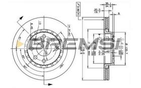 BREMS CD6328V - DISCHI FRENO - BRAKE DISCS