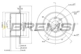 BREMS CD6329S - DISCHI FRENO - BRAKE DISCS