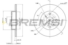 BREMS CD6346S - DISCHI FRENO - BRAKE DISCS