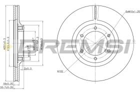 BREMS CD6356V - DISCHI FRENO - BRAKE DISCS