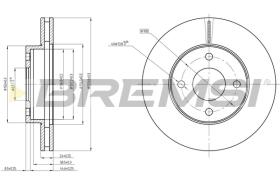 BREMS CD6371V - DISCHI FRENO - BRAKE DISCS