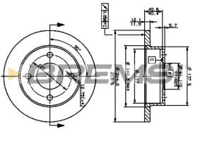 BREMS CD6381S - DISCHI FRENO - BRAKE DISCS