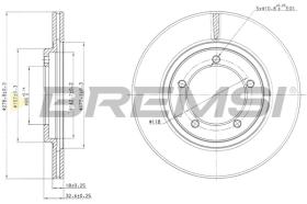 BREMS CD6420V - DISCHI FRENO - BRAKE DISCS