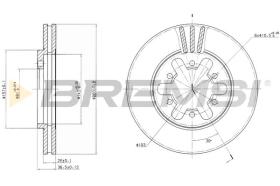 BREMS CD6443V - DISCHI FRENO - BRAKE DISCS