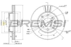 BREMS CD6447V - DISCHI FRENO - BRAKE DISCS