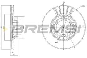 BREMS CD6458V - DISCHI FRENO - BRAKE DISCS