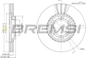 BREMS CD6459V - DISCHI FRENO - BRAKE DISCS