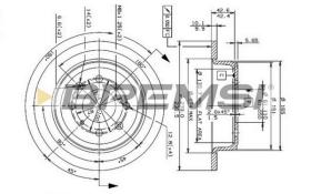 BREMS CD6468S - DISCHI FRENO - BRAKE DISCS