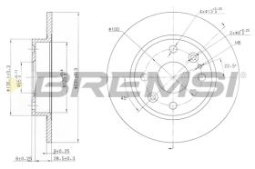 BREMS CD6525S - DISCHI FRENO - BRAKE DISCS