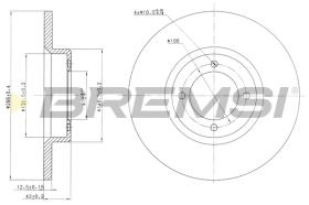 BREMS CD6527S - DISCHI FRENO - BRAKE DISCS