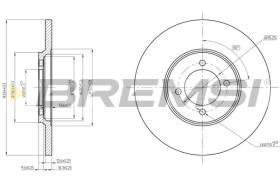 BREMS CD6529S - DISCHI FRENO - BRAKE DISCS