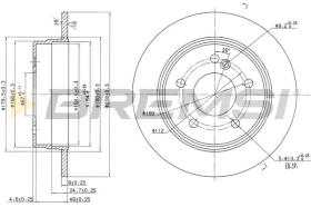 BREMS CD6539S - DISCHI FRENO - BRAKE DISCS