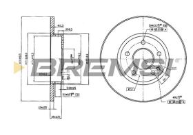 BREMS CD6540S - DISCHI FRENO - BRAKE DISCS