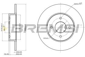 BREMS CD6546S - DISCHI FRENO - BRAKE DISCS