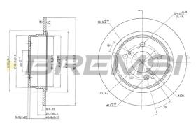 BREMS CD6548S - DISCHI FRENO - BRAKE DISCS