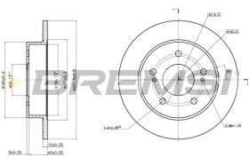 BREMS CD6549S - DISCHI FRENO - BRAKE DISCS