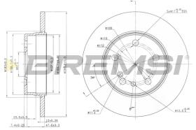 BREMS CD6560S - DISCHI FRENO - BRAKE DISCS