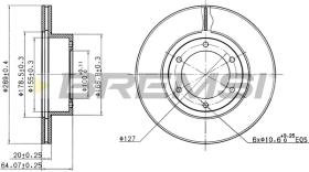 BREMS CD6596V - DISCHI FRENO - BRAKE DISCS