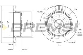 BREMS CD6611V - DISCHI FRENO - BRAKE DISCS