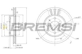 BREMS CD6615V - DISCHI FRENO - BRAKE DISCS