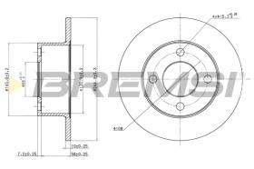 BREMS CD6625S - DISCHI FRENO - BRAKE DISCS